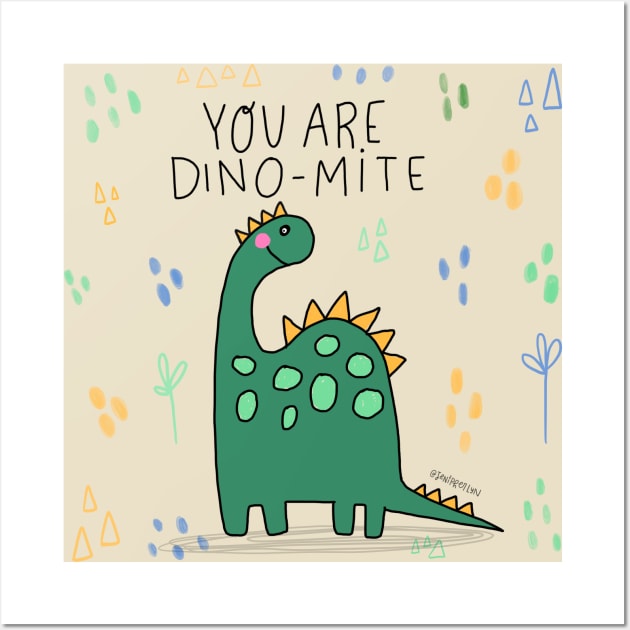 Dino MITE! Wall Art by RainyDayDiaries